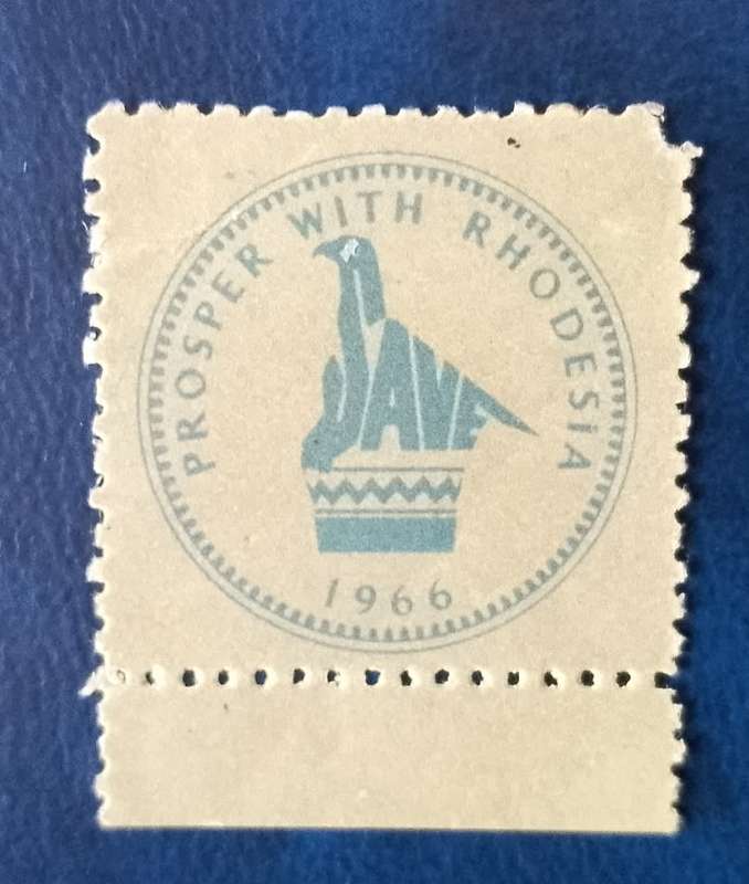 RHODESIA  PROPAGANDA LABEL 1966